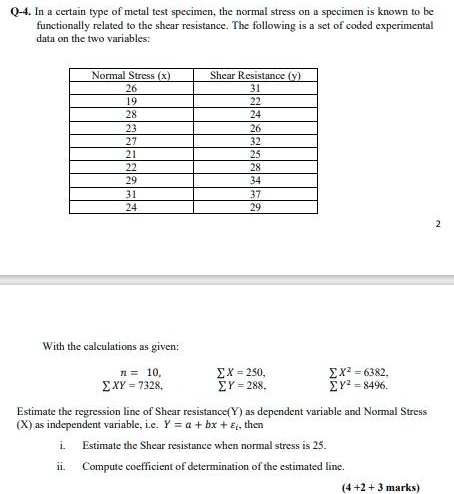 SOLVED:0+4 In certain type of metal test specimen. the nOrmp stress ...