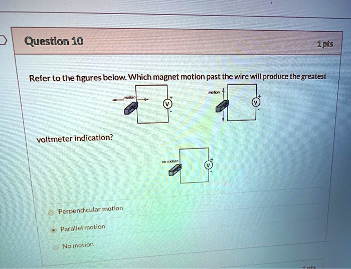 Parallel Indication Refer to the figures below: Which magnet motion past the wire will ...