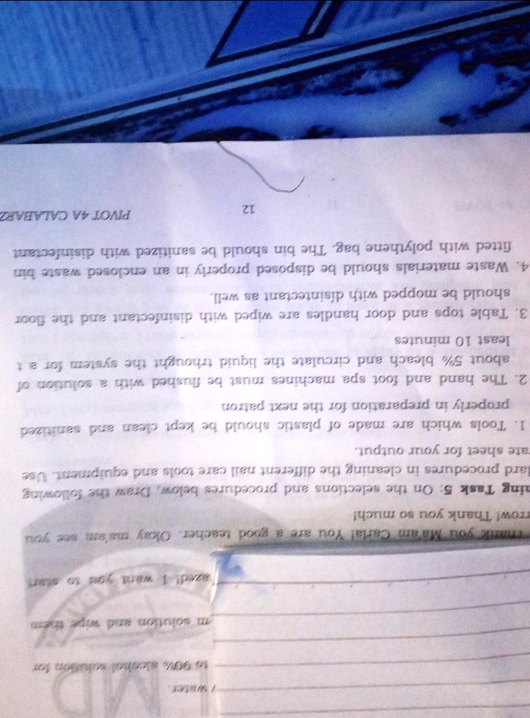 SOLVED Learning Task 5 On the selections and procedures below, Draw