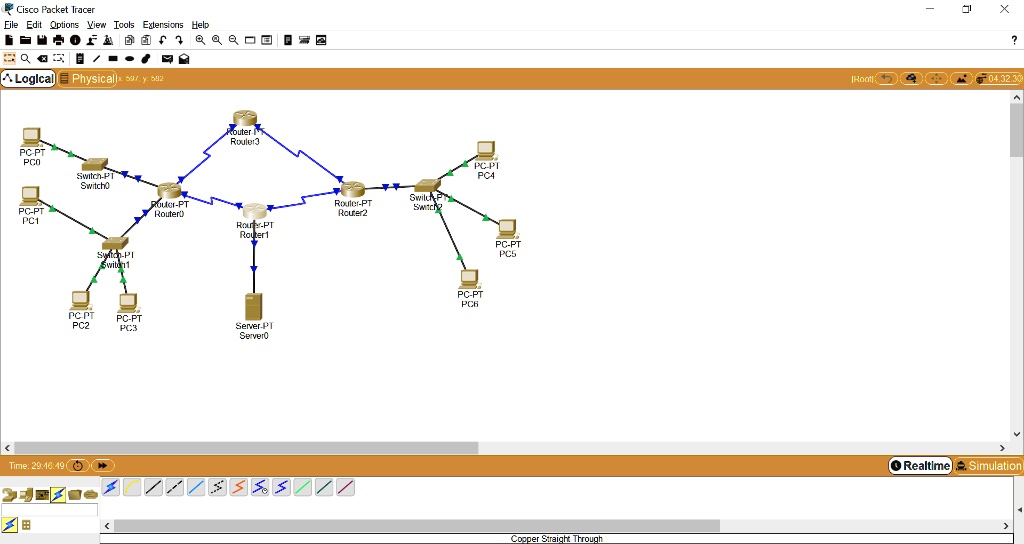 Cisco Packet Tracer Eile Edit Options View Tools Extensions Help ...
