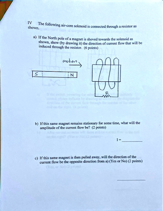 The following jin core shown solenoid connected through...
