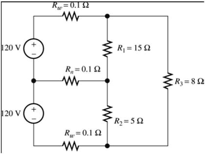 SOLVED: The circuit is the DC equivalent of a simple residential power ...