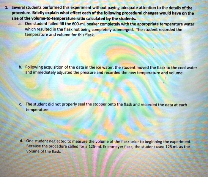 Several students performed this experiment without pay ...