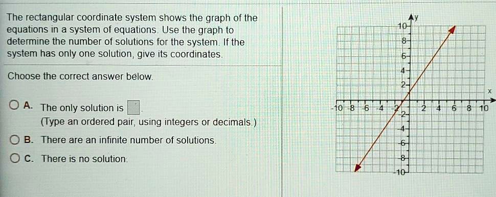 the rectangular coordinate system shows the graph of the equations in a ...
