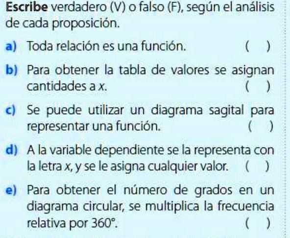 SOLVED: Escribe Verdadero O Falso Segun El Análisis De Cada Proporción ...