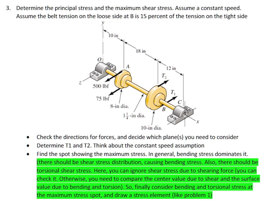 SOLVED: Determine The Principal Stress And The Maximum Shear Stress ...