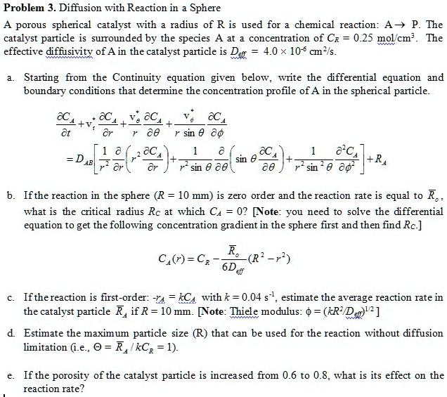 solved-problem-3-diffusion-with-reaction-in-a-sphere-problem-3-diffusion-with-reaction-in-a