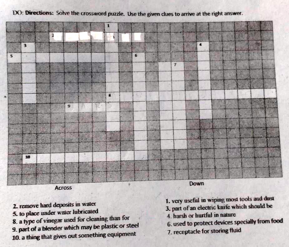 Crossword Puzzle Tle