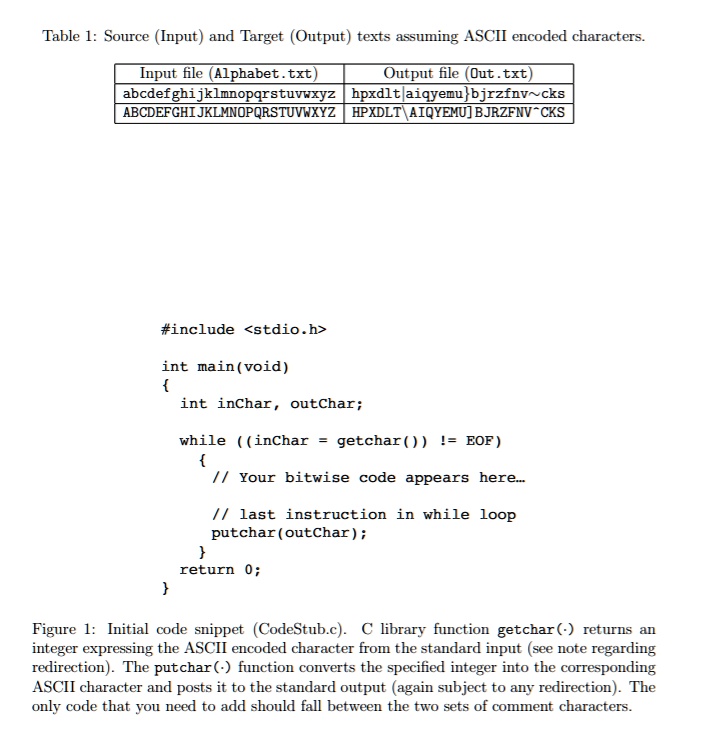 Assuming the code stub of Figure 1 is complete in main.c, use bitwise ...