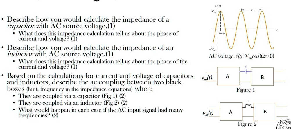 v(t) Vm • Describe how you would calculate the impedance of a capacitor ... Circuit Diagram