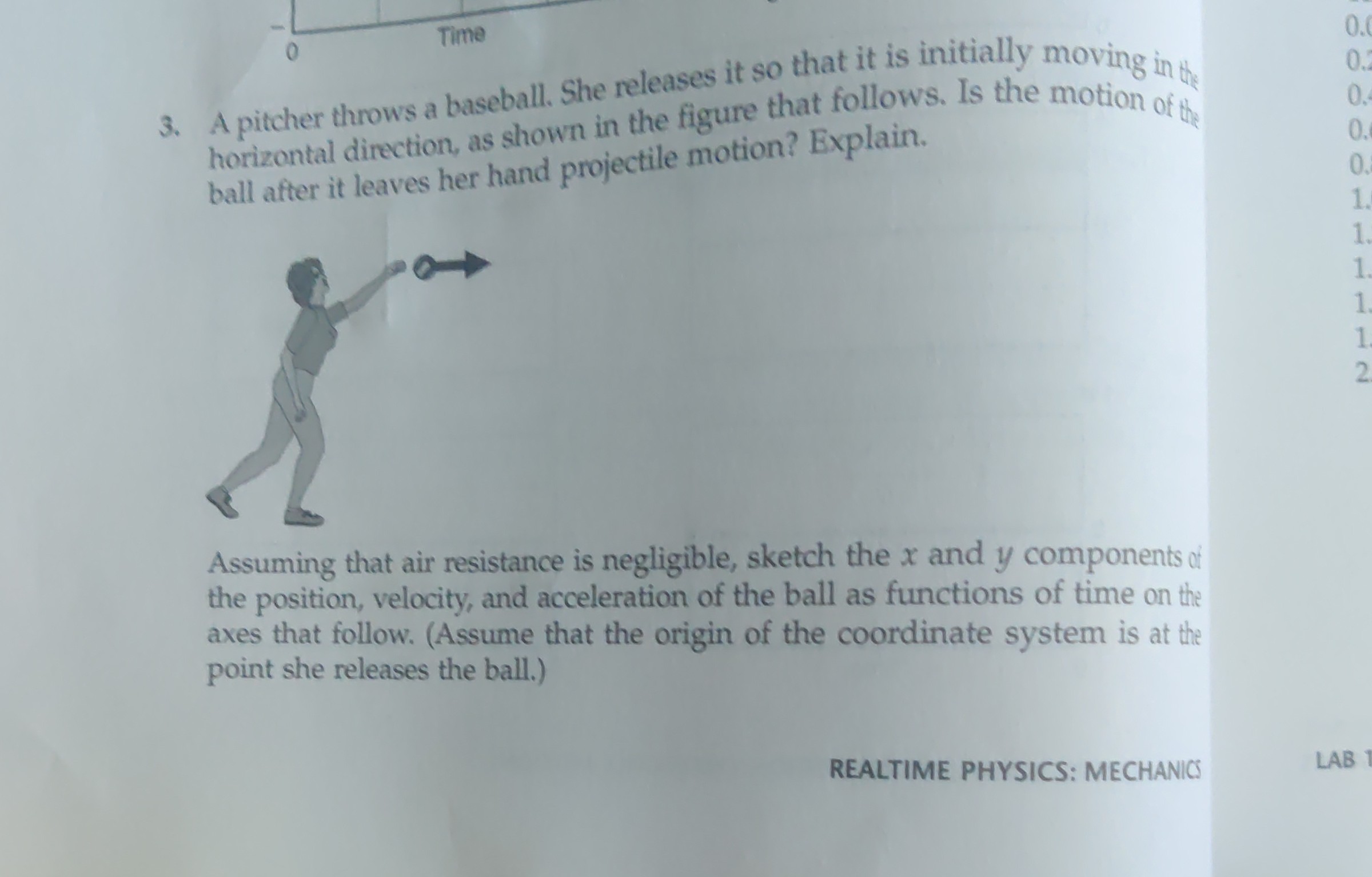 SOLVED 3. A pitcher throws a baseball. She releases it so that it is