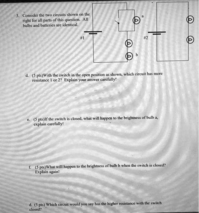 SOLVED Consider the two circuits shown on Ihe right for all pans of