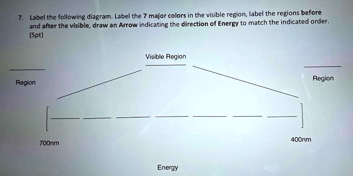 SOLVED: Label the following diagram; Label the 7 major colors in the ...