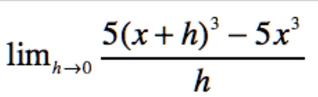 5x h sx lim h 0 h 12543