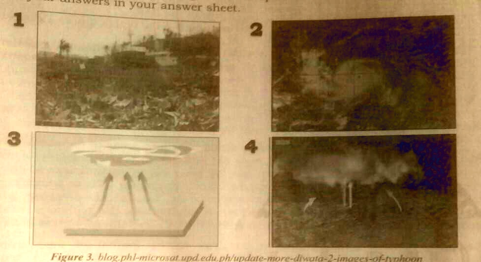 your answers in your answer sheet.
1
2
3
4
Figure 3. blog.phl-microsat.upd.edu.ph/update-more-diwata-2-images-of-typhoon
