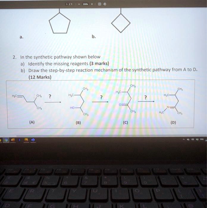 SOLVED: In The Synthetic Pathway Shown Below Identify The Missing ...