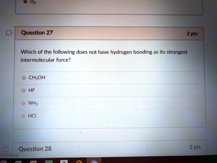 SOLVED Clz Question 27 2 pts Which of the following does not have