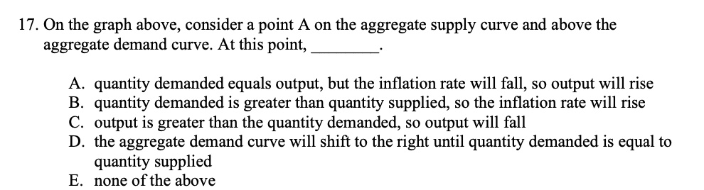 quantity demanded - assignment point Images High... SOLVED: 17. On the graph above, consider a point A on the aggregate ...