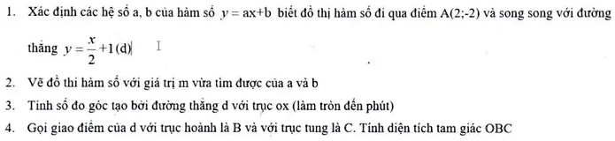 Solved XÃ¡c Ä‘á‹nh CÃ¡c Há‡ Sá‘ A B Cá§a HÃ M Sá‘ Y Ax2 Bx Biáº¿t Ráº±ng Ä‘Æ°á Ng 