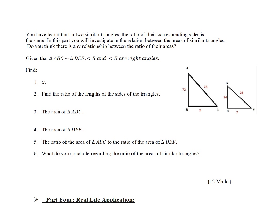 SOLVED:You have learnt that in two similar triangles, the ratio of ...