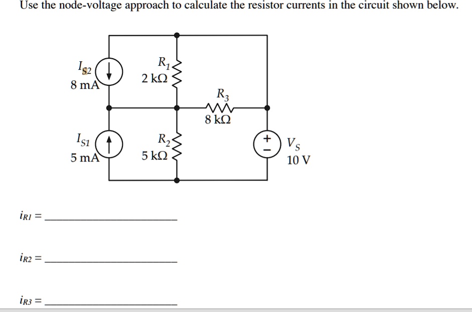 SOLVED Use the nodevoltage approach to calculate the resistor