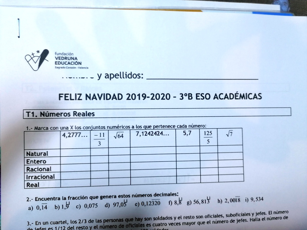 8º ano - 1 - Quiz - Conjuntos Numéricos