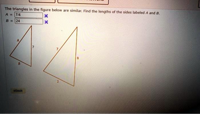 The triangles in the figure below are similar. image