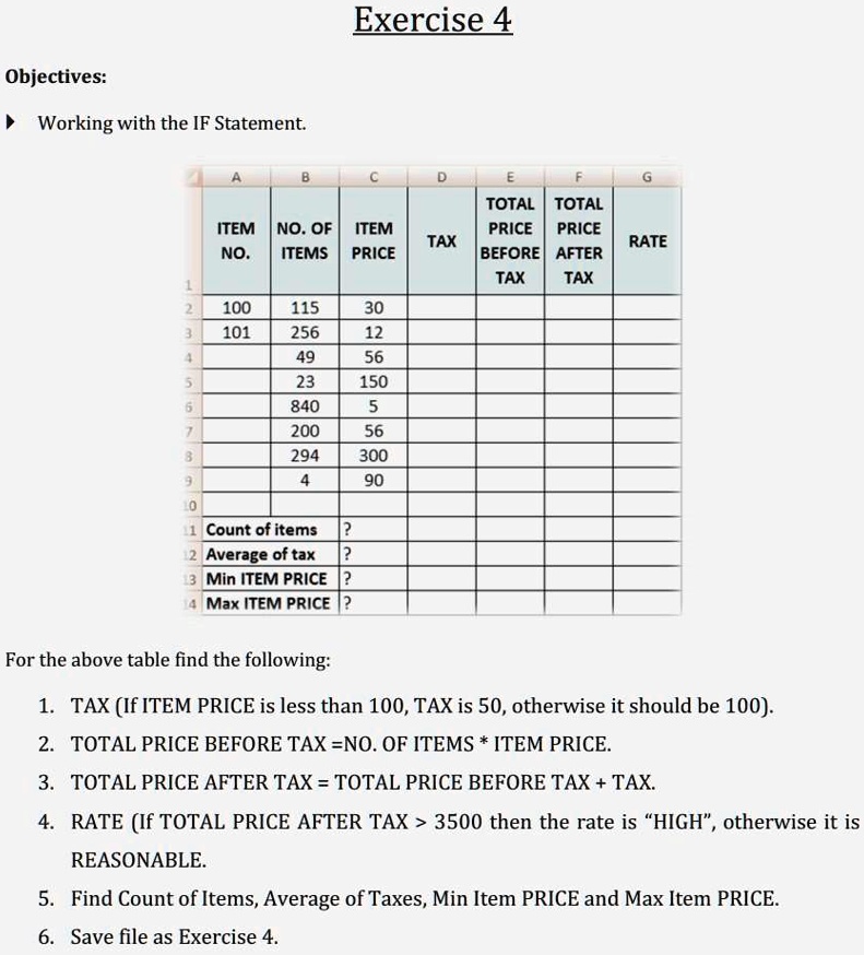 SOLVED Exercise 4 Objectives Working with the IF Statement TOTAL