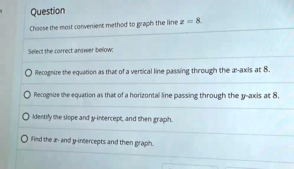 Graph The Line X 8