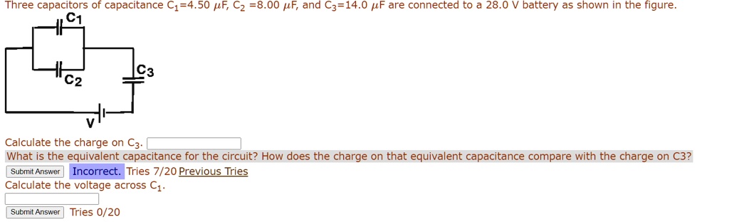 SOLVED: Three capacitors of capacitance C- 8.00 F, ana 14.0 uF are ...