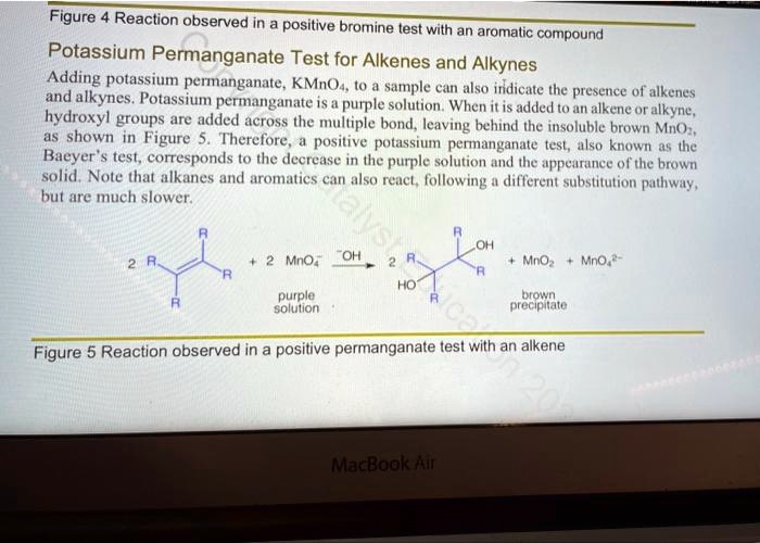 figure reaction observed in positive bromine lest with an aromalic ...