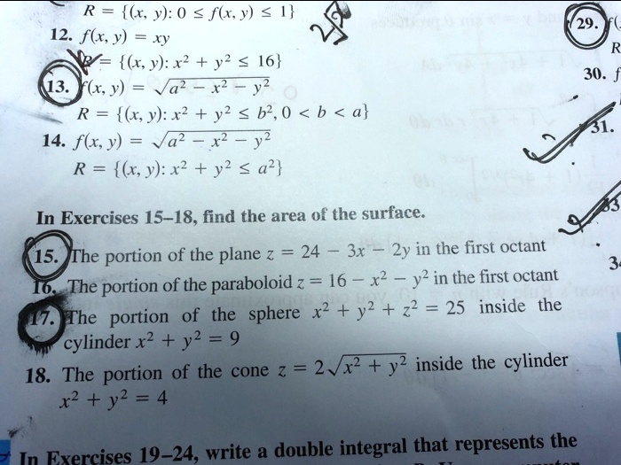 Solved R 0 Flry 1 12 F X V 4 Xy X2 Y2 16 13 F X Y Ja P Y2 R Xy X2 Y2