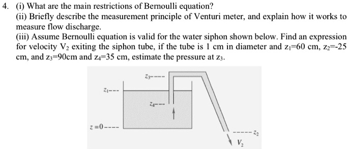 SOLVED: What are the main restrictions of the Bernoulli equation ...