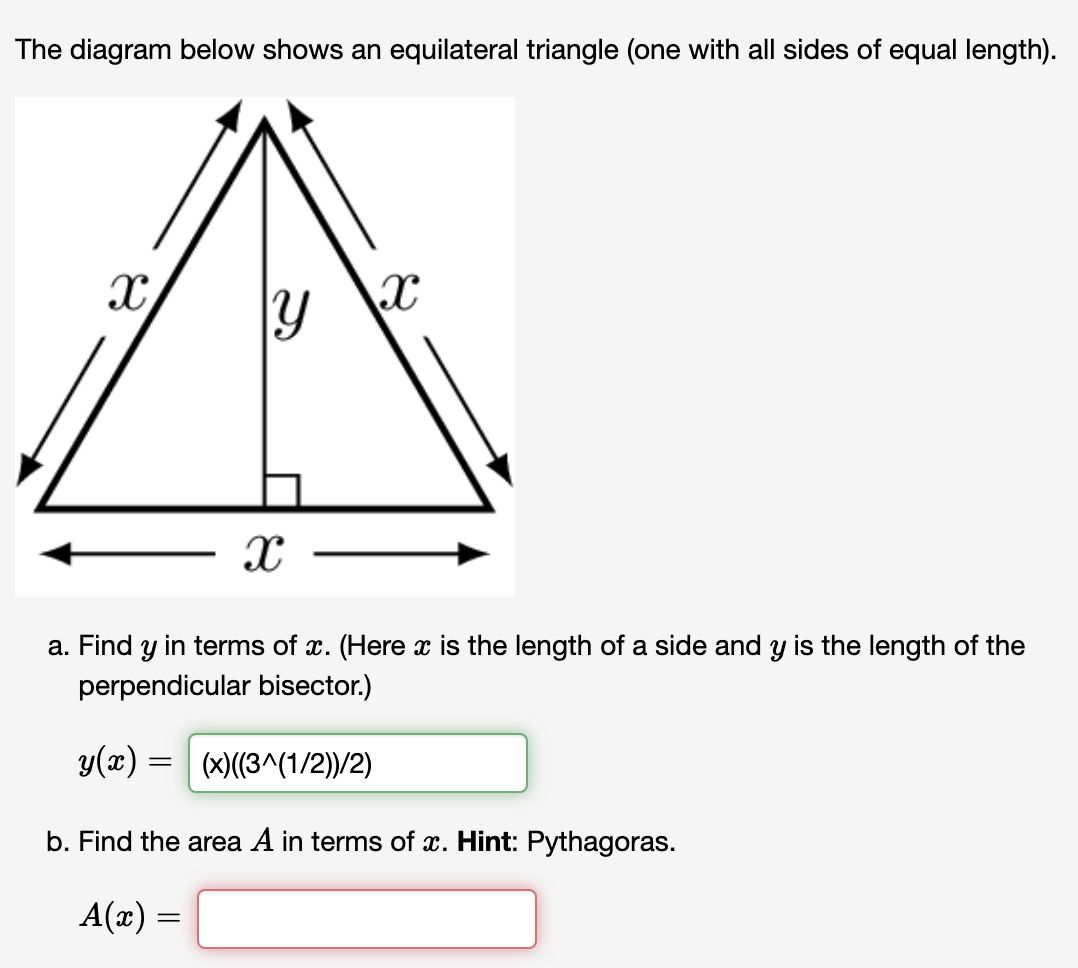 Solved the diagram below shows an equilateral triangle one with all