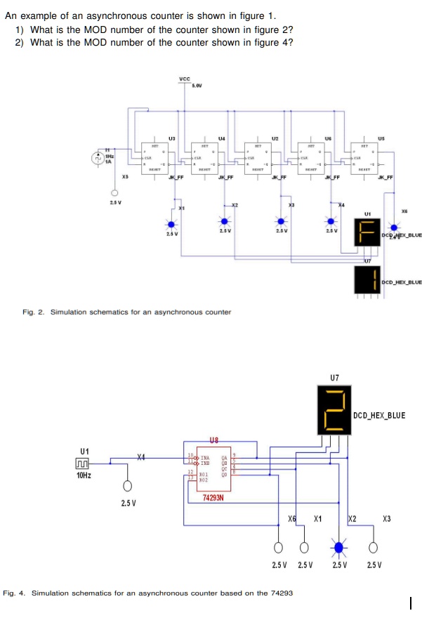 An example of an asynchronous counter is shown in figure 1. 1) What is ...