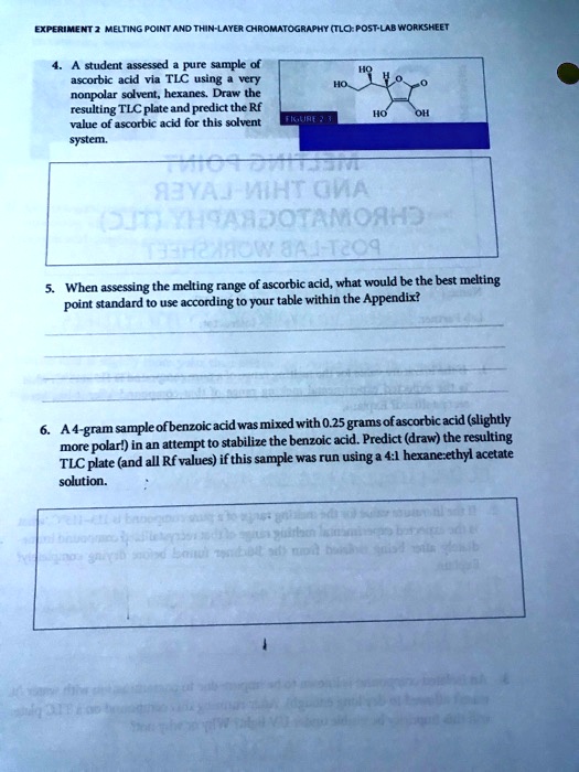 SOLVED Experiment Z Melting Point and ThinLayer Chromatography (LO
