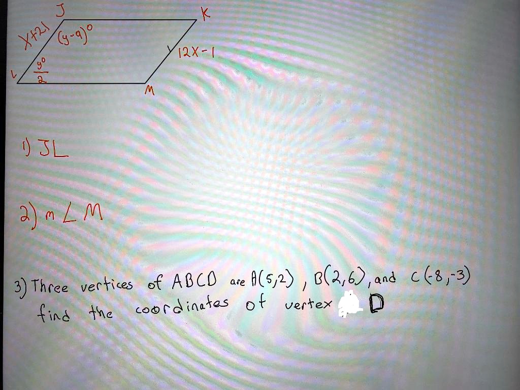 y i2x 0 jl 2 a lm of abco are as2 8x6 aad c83 3 thcee vectices oo ca inafes 0 f vertex find the x2i 61251