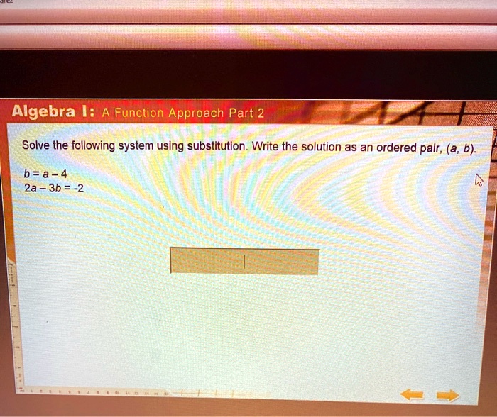 SOLVED: Algebra I: A Function Approach Part 2 Solve the following ...