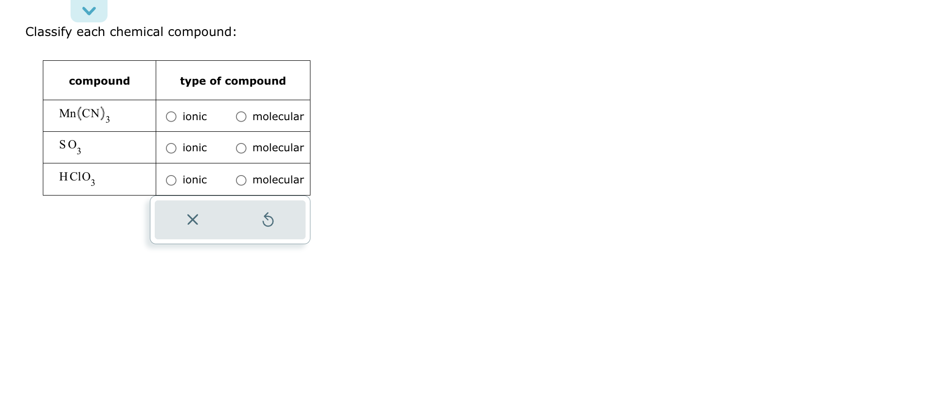 SOLVED Classify each chemical compound compound 2c type of compound