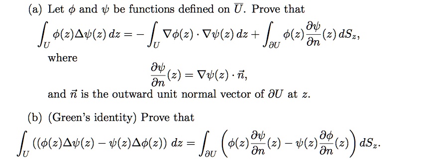 A let and be functions defined on u prove that ju oaw dz jvo...