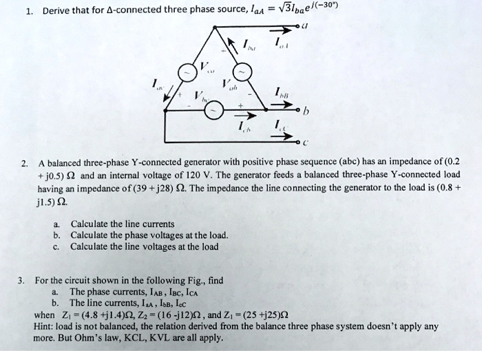 A Balanced Three-phase Y-connected Generator With Positive Phase 