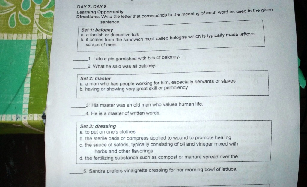 SOLVED 'i need the answer please please DAY 7 DAY 8 Learning
