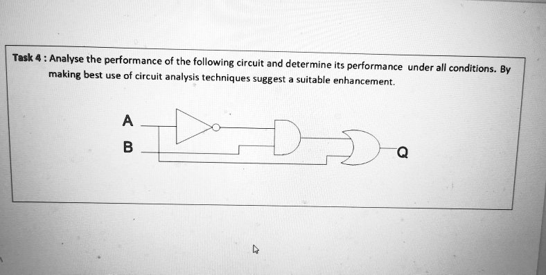 SOLVED:Task 4 Analyse the performance of the following circuit and ...