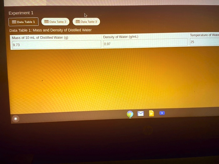 SOLVED Experiment 1 Data Table 1 Data Table Data Table Data Table