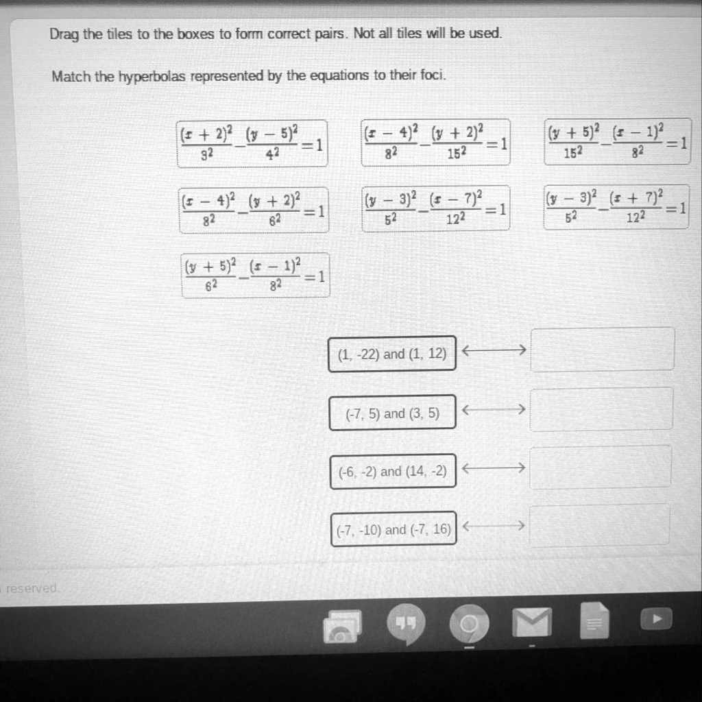 Solved Plzzz Help Greatly Appreciated Drag The Tiles To The Boxes T0 Form Correct Pairs Not