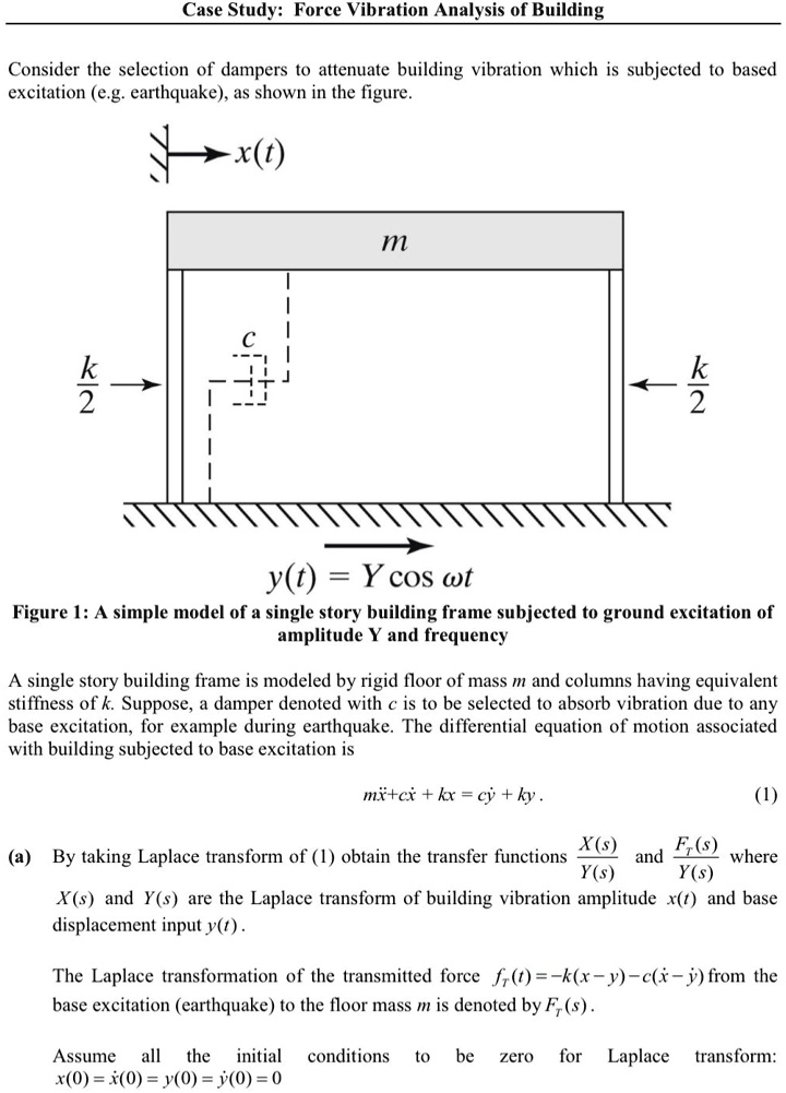 case study force vibration analysis of building consider the selection ...