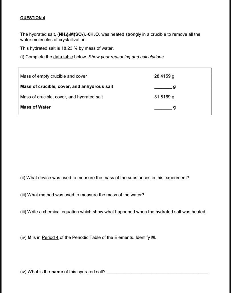 🏷️ Water of crystallization and formula of a hydrate experiment 10 ...