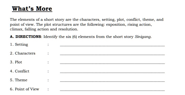 Solved What S More The Elements Of A Short Story Are The Characters Solved What S More The Elements Of A Short Story Are The Characters