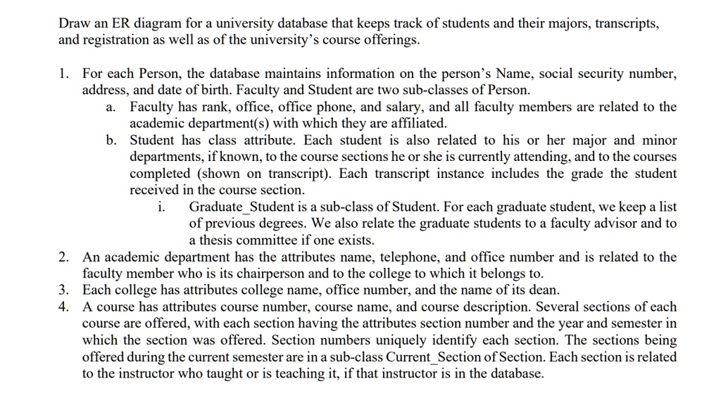 43 university database er diagram Images High Quality... Draw an ER diagram for a university database that keeps track of ...
