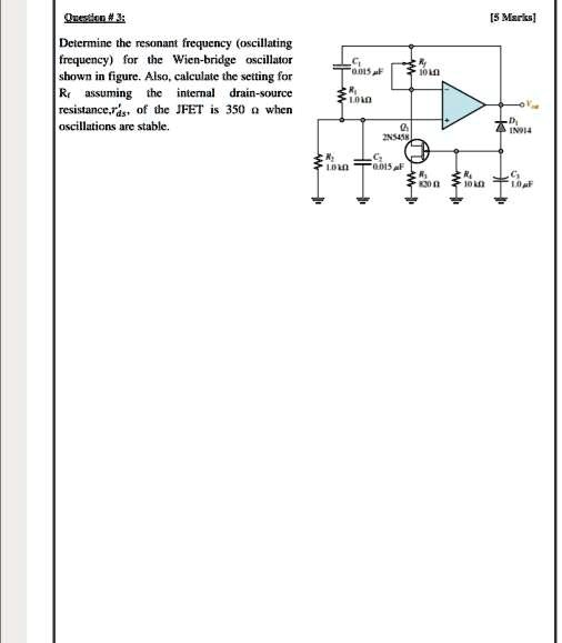 SOLVED Determine the resonant frequency (oscillating frequency) for